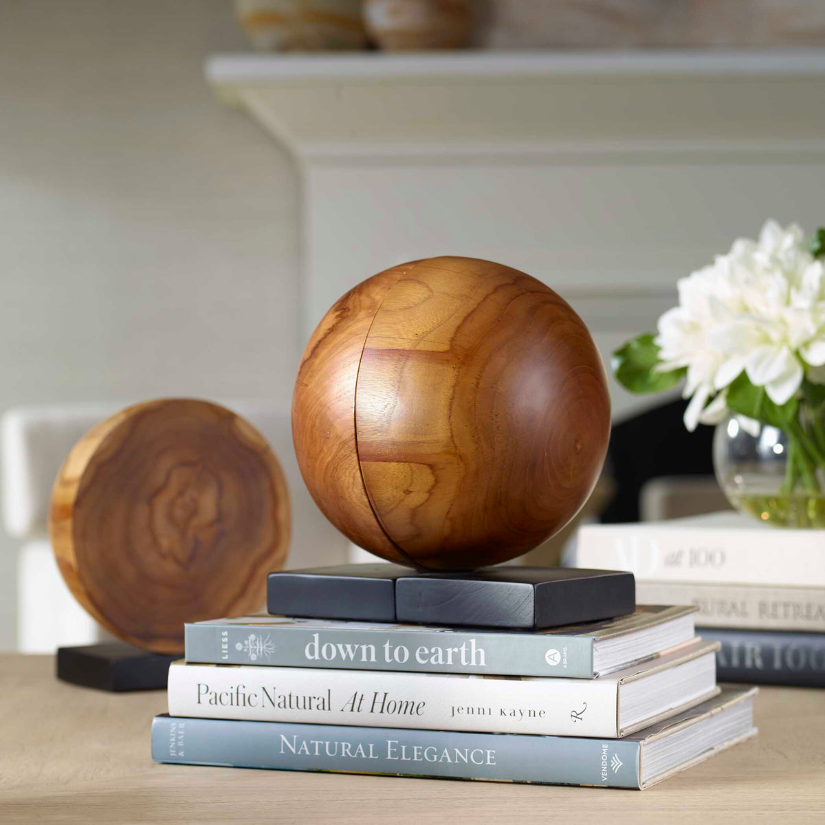 Teak And Noir Bookends Set/2