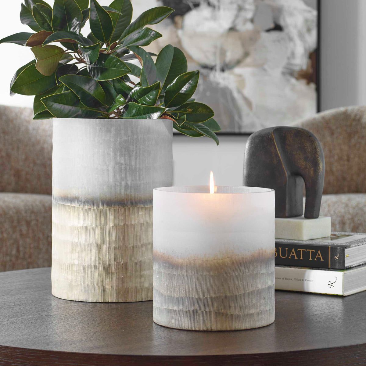 Ombra Modern Vases Set/2