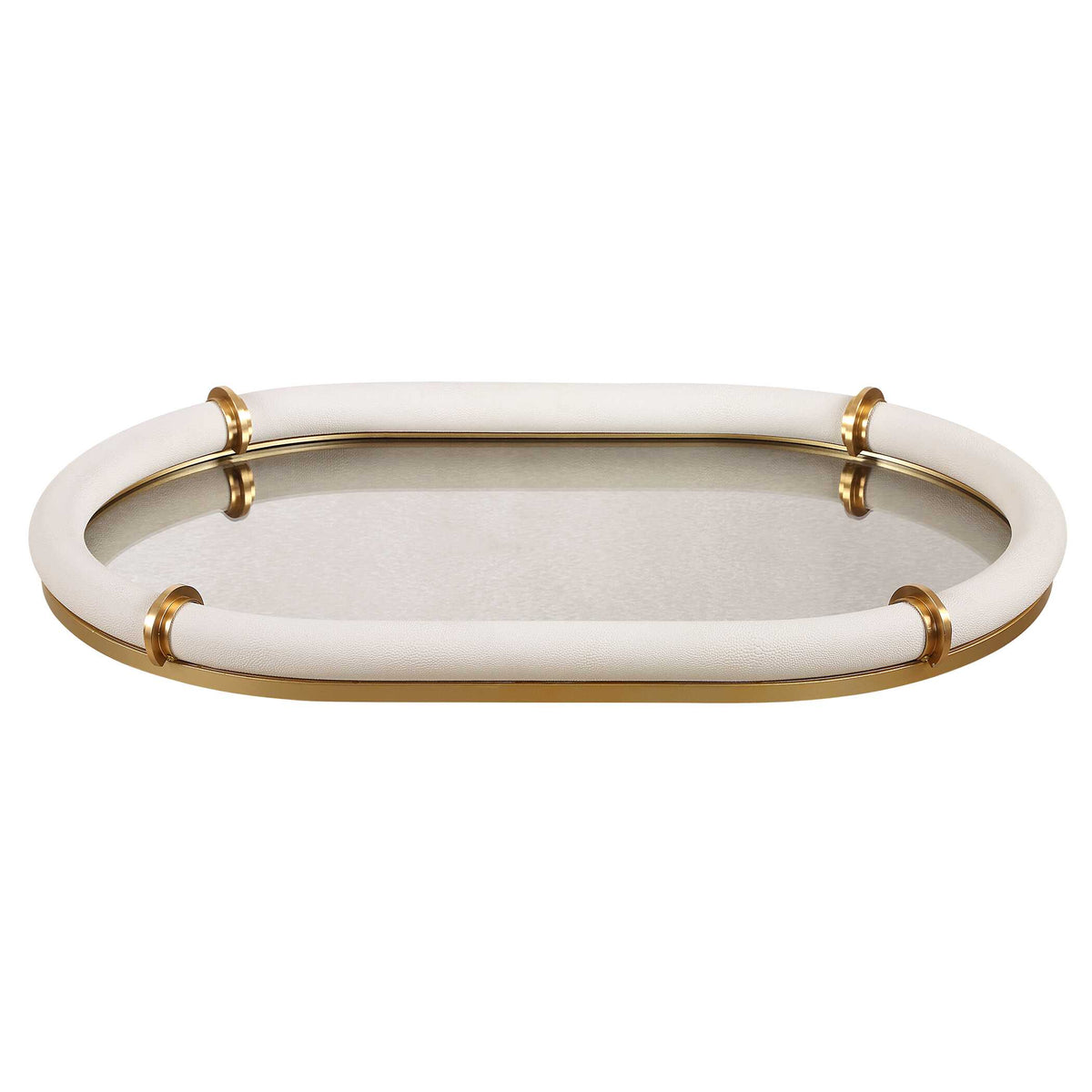 Cyprus Leather Oval Tray
