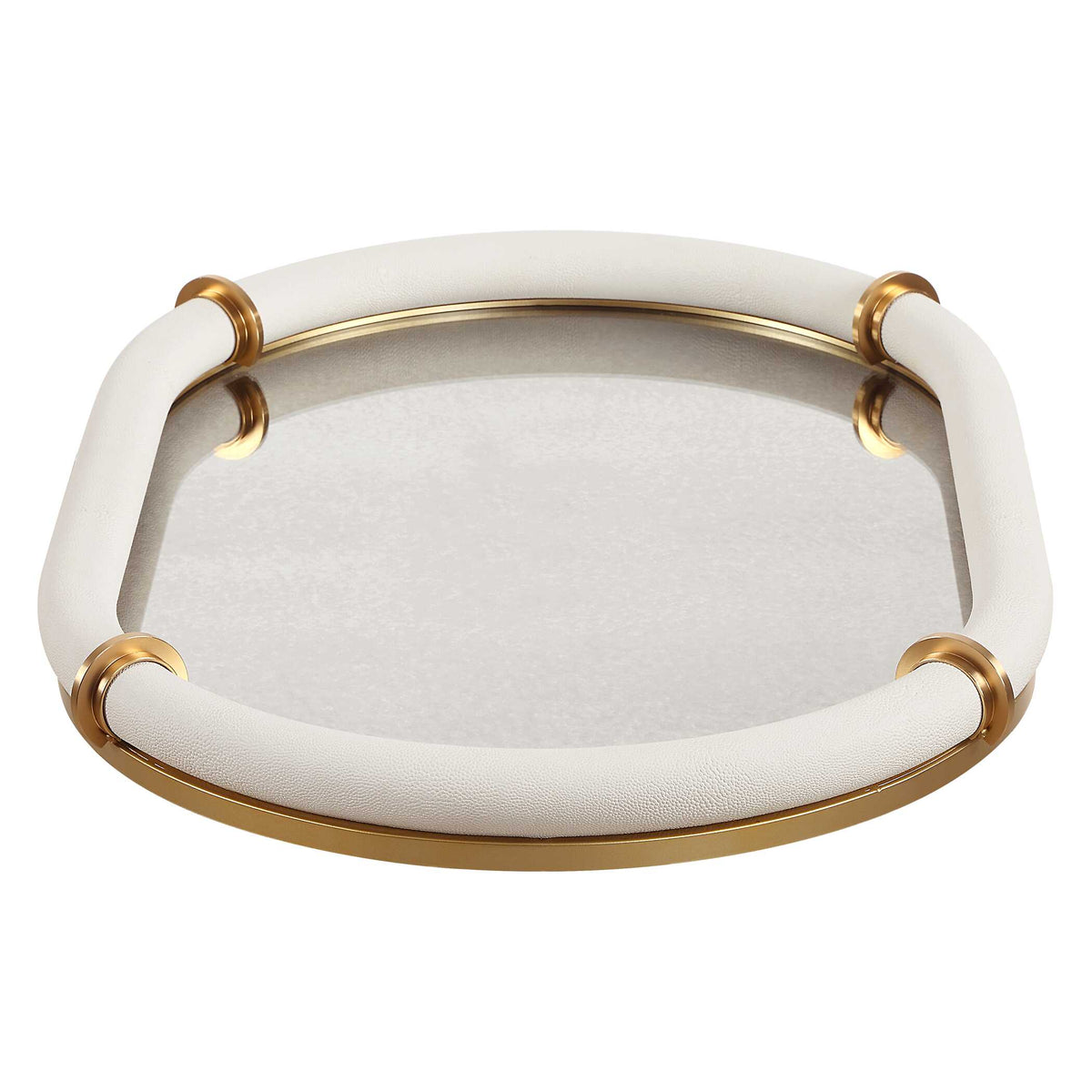 Cyprus Leather Oval Tray
