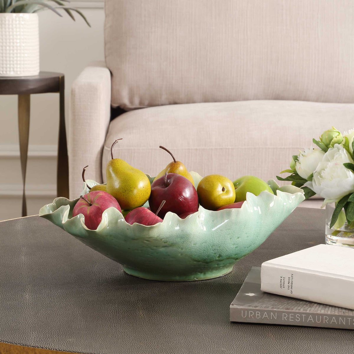 Lila Green Glass Bowl