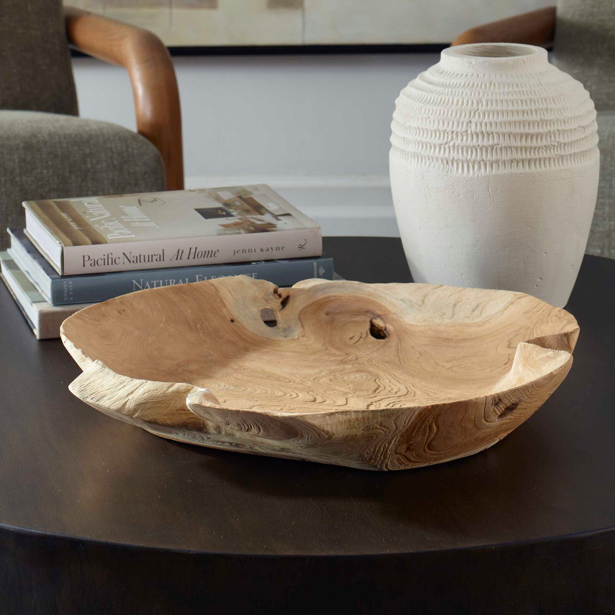 Organic Embrace Outdoor Teak Bowl