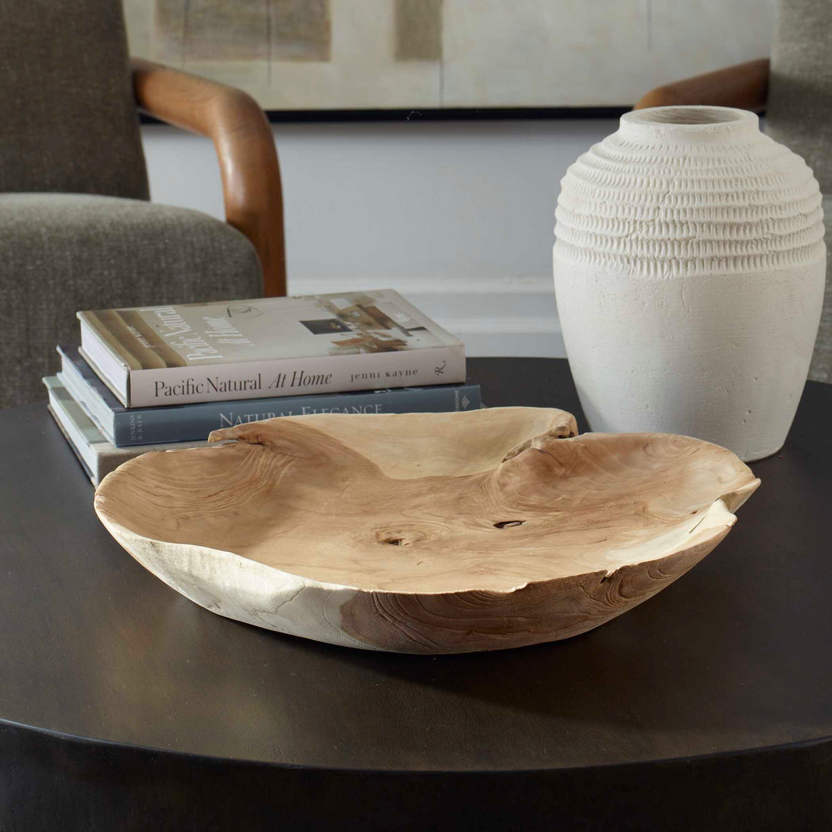 Organic Embrace Outdoor Teak Bowl