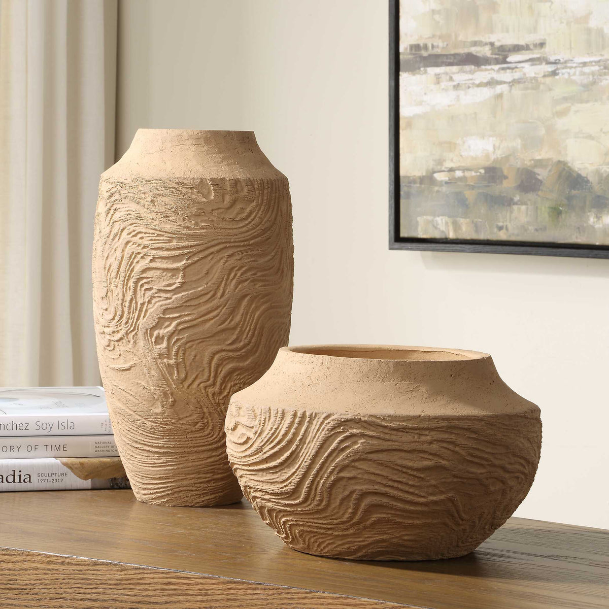 Sandstone Flow Terracotta Vase