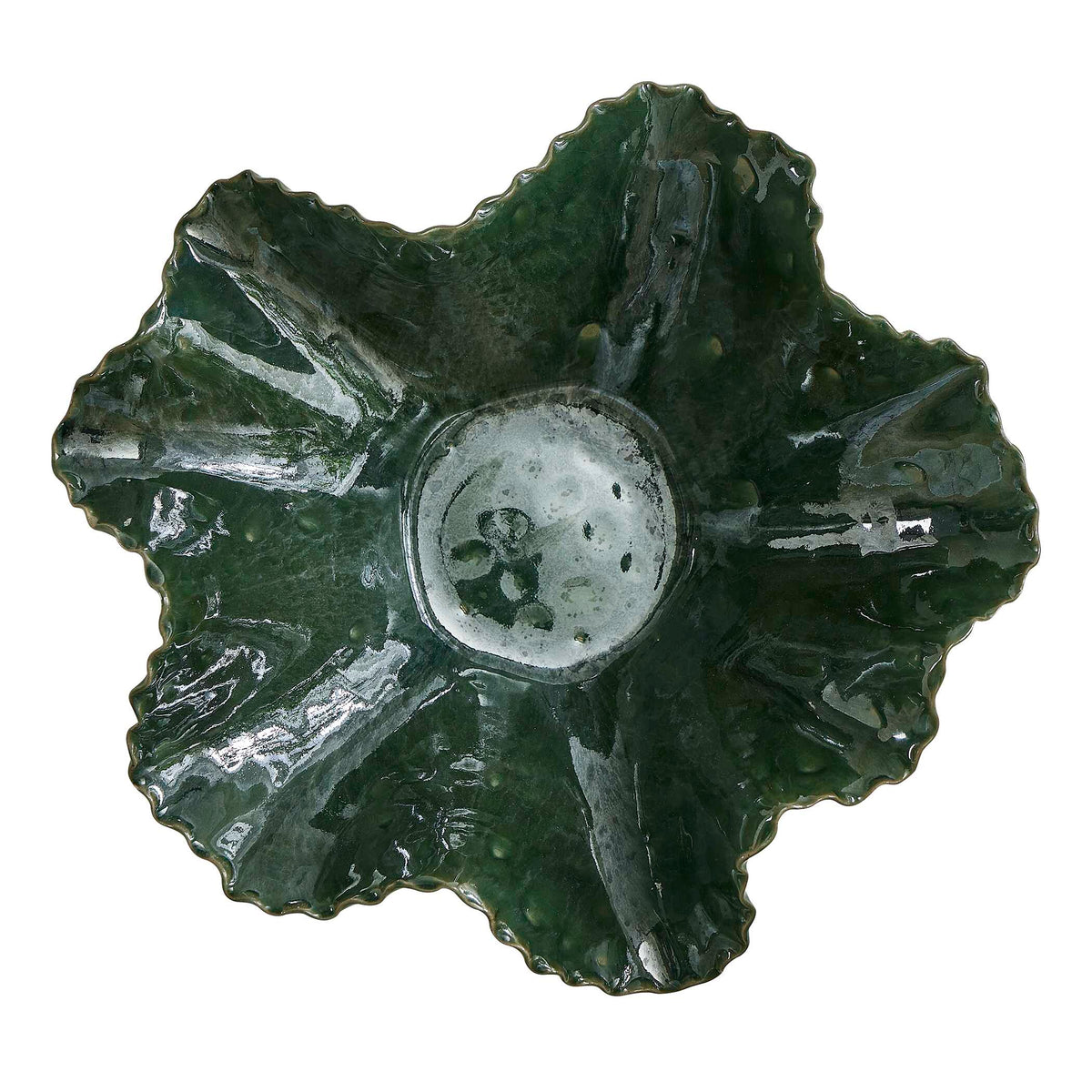 Verdant Bloom Emerald Outdoor Bowl
