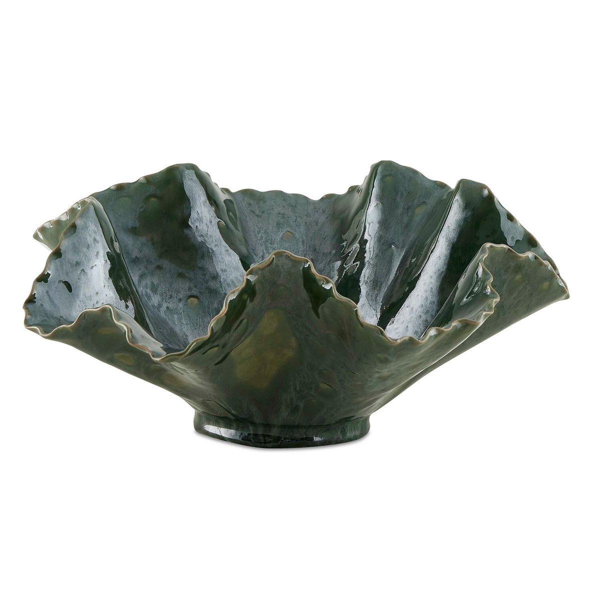 Verdant Bloom Emerald Outdoor Bowl