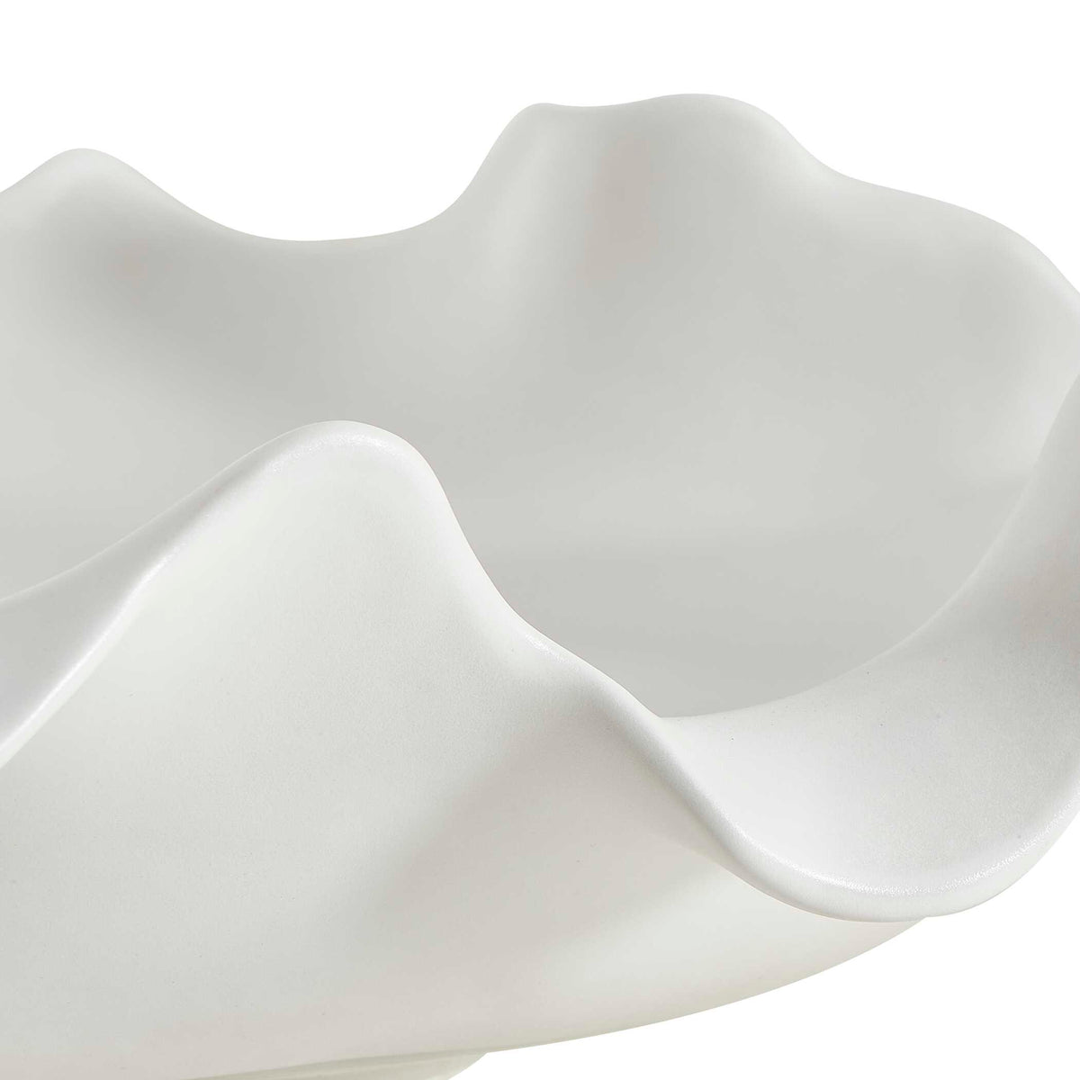 Wave Crest White Outdoor Bowl
