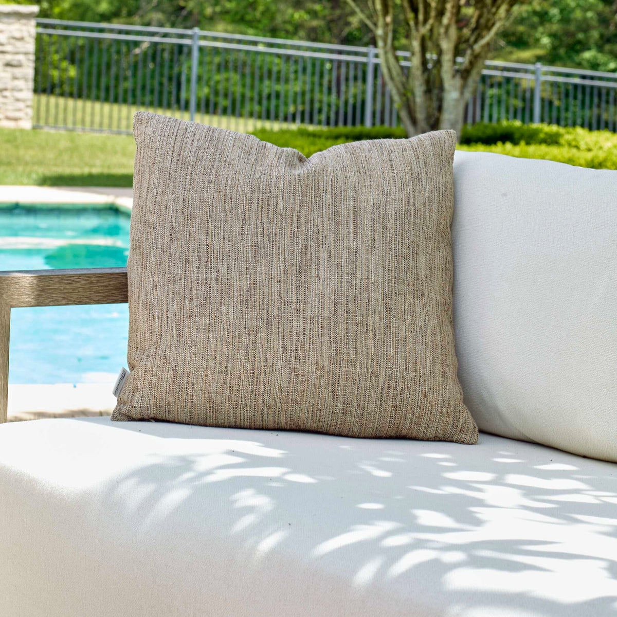 Poros Brown Toned Outdoor Pillow
