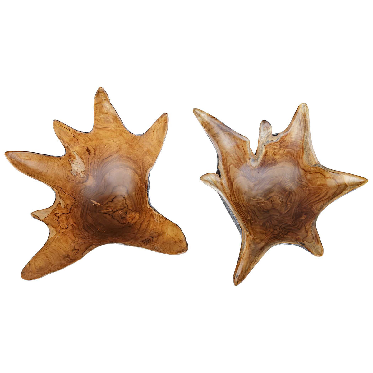 Starpetal Indoor-Outdoor Wooden Bowls Set/2