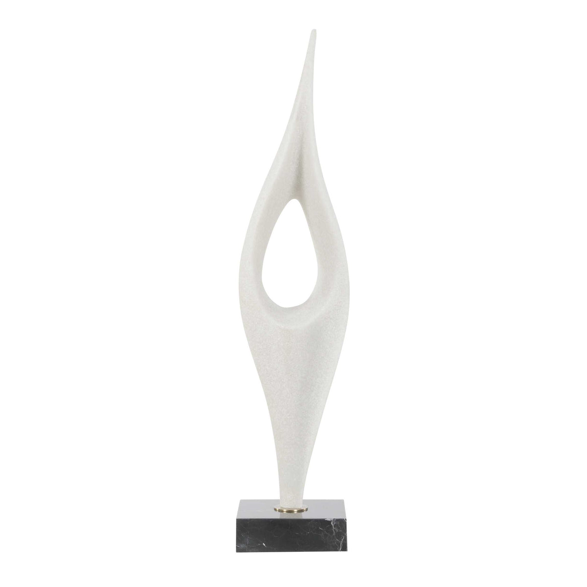 Fluid Drop White Stone Sculpture