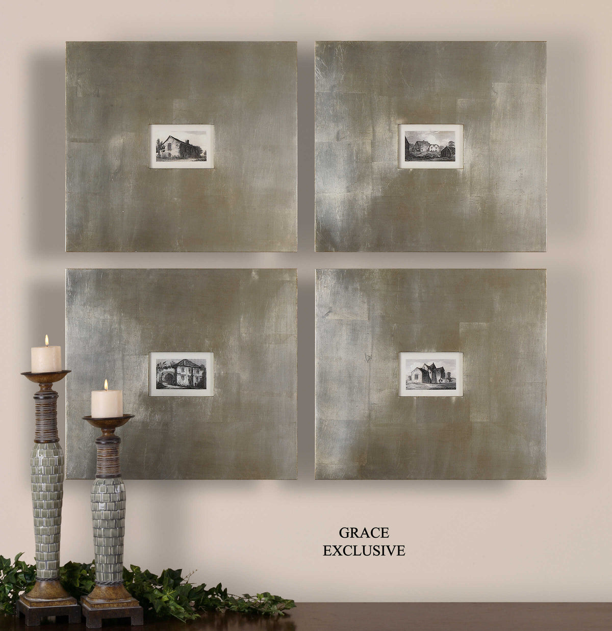 Historical Buildings Framed Art Set/4