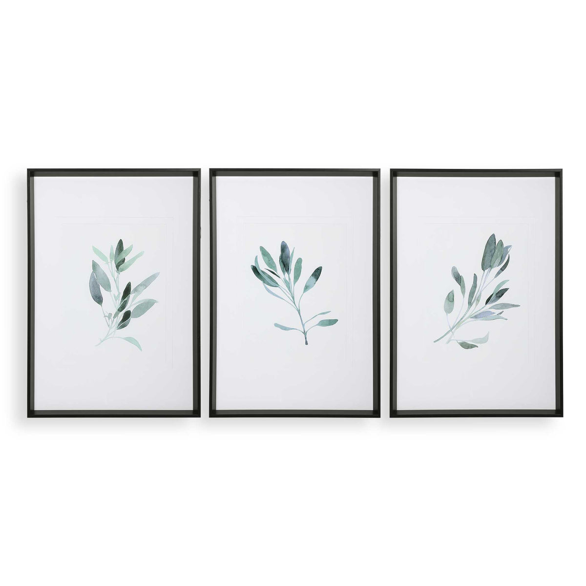 Simple Sage Watercolor Prints Set/3