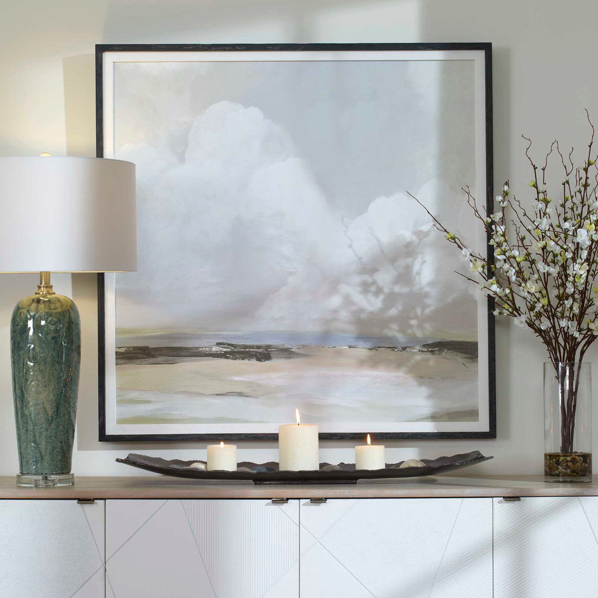 Soft Clouds Framed Print