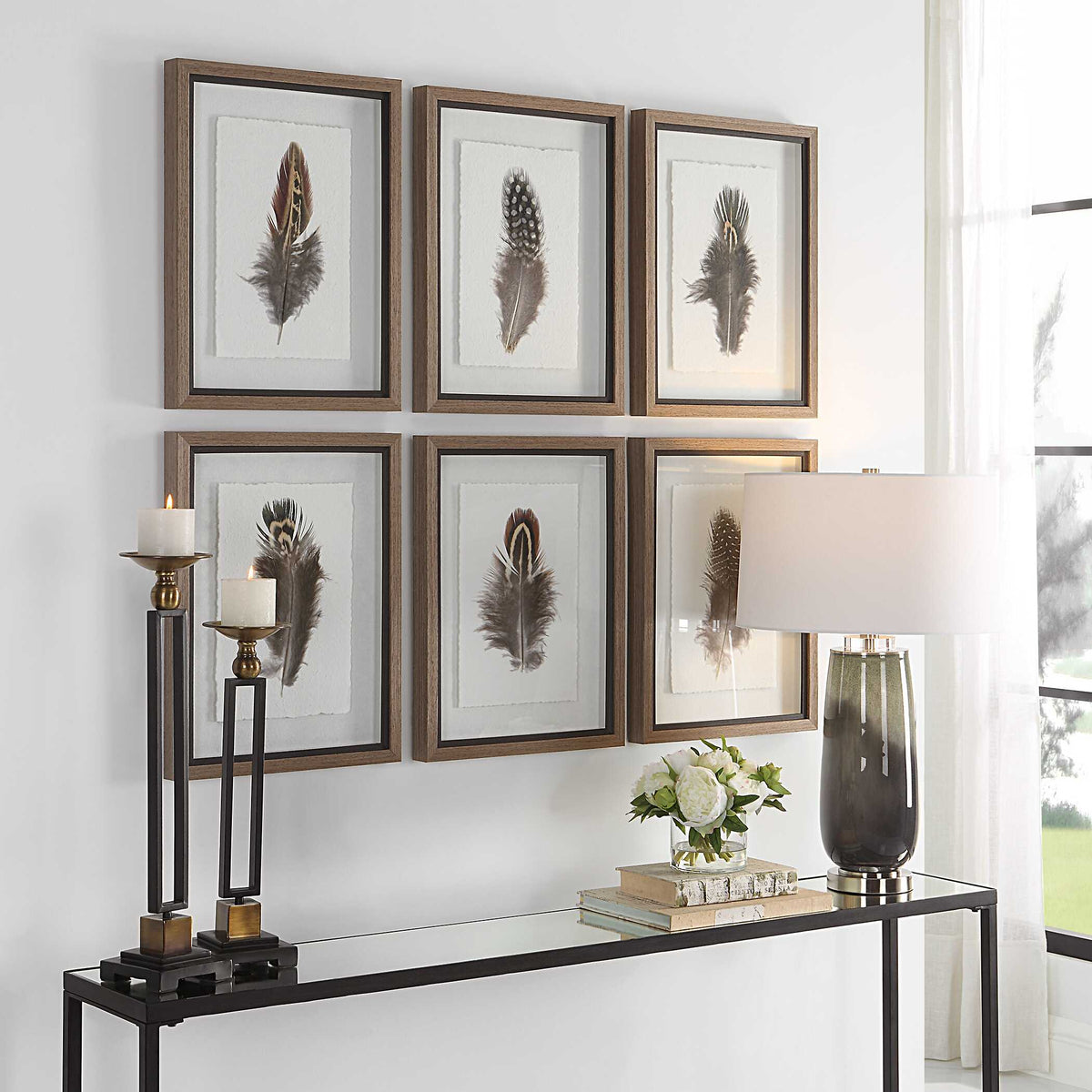 Birds Of A Feather Framed Prints Set/6