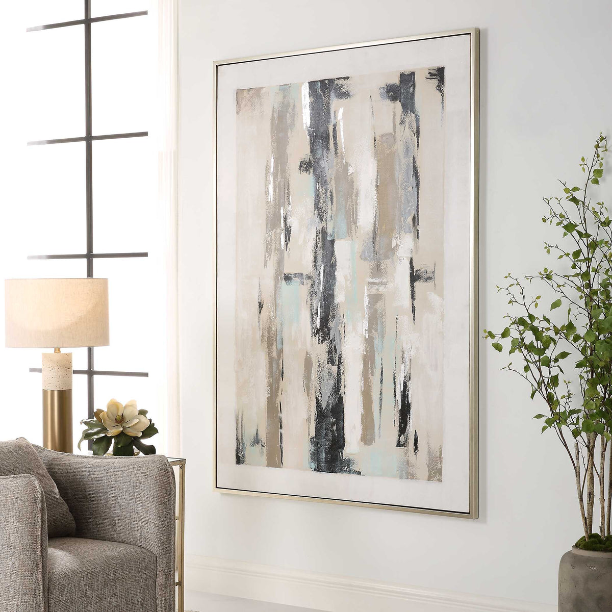 Placidity Hand Painted Abstract Art