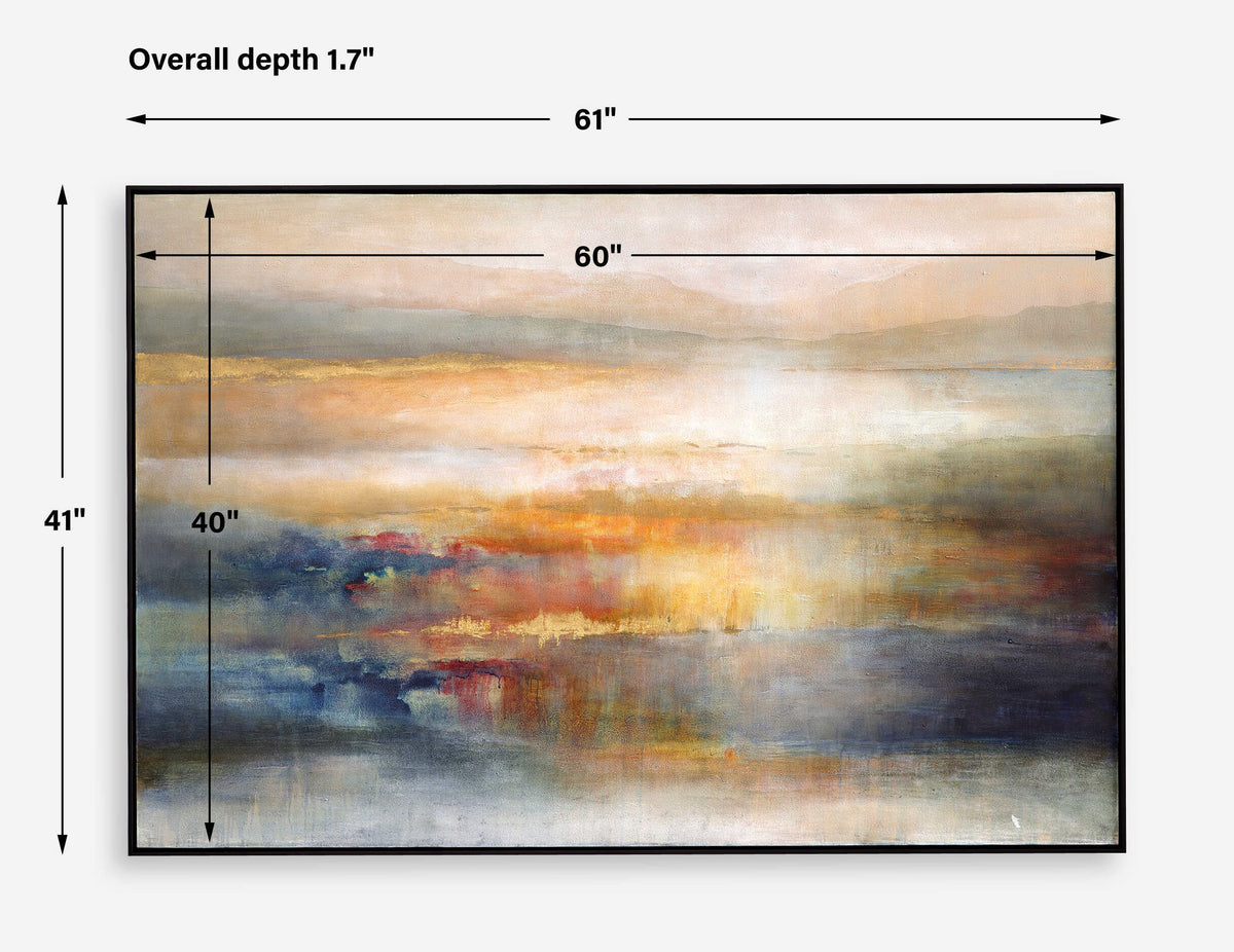 Seafaring Dusk Hand Painted Abstract Art