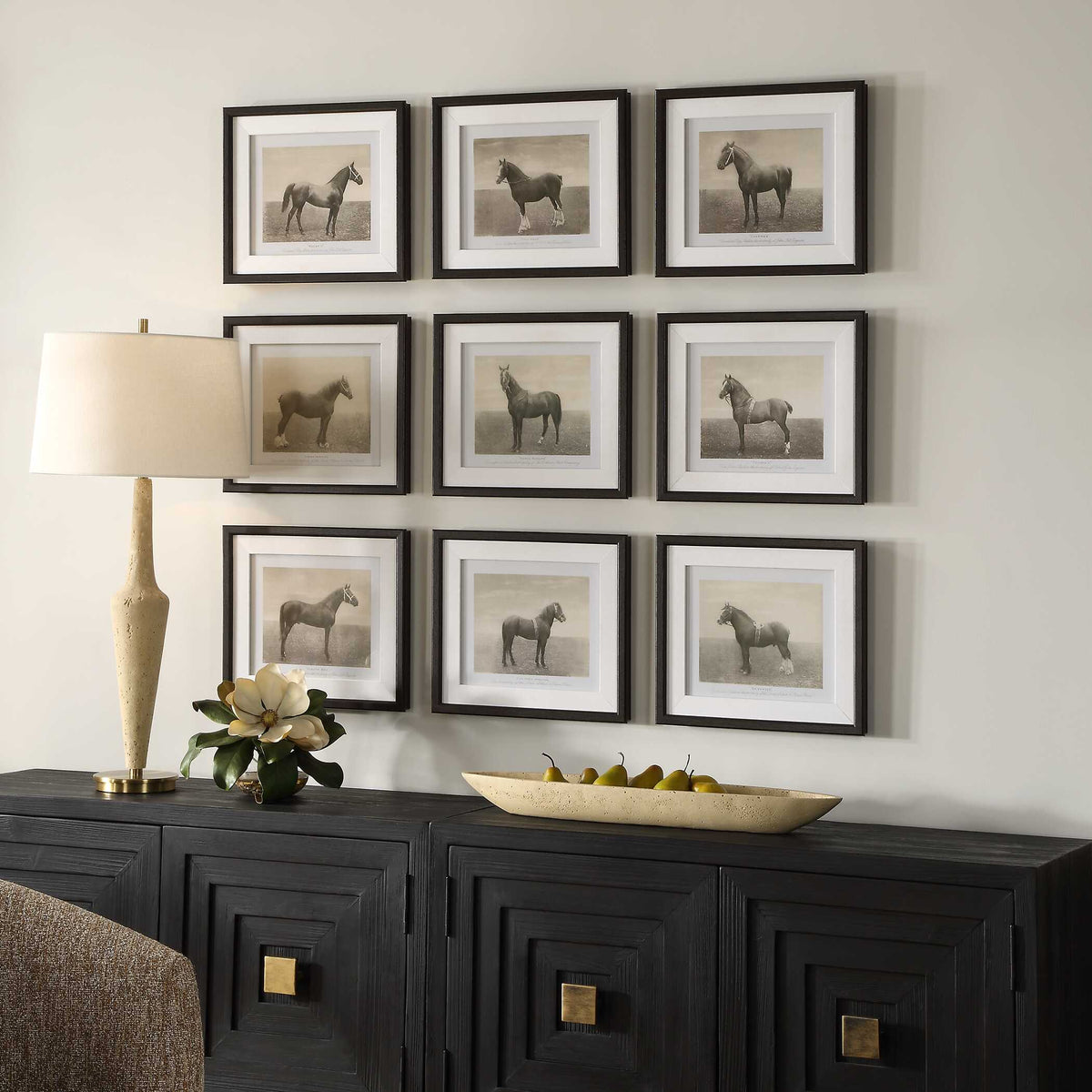 Equine Dynasty Framed Prints Set/9