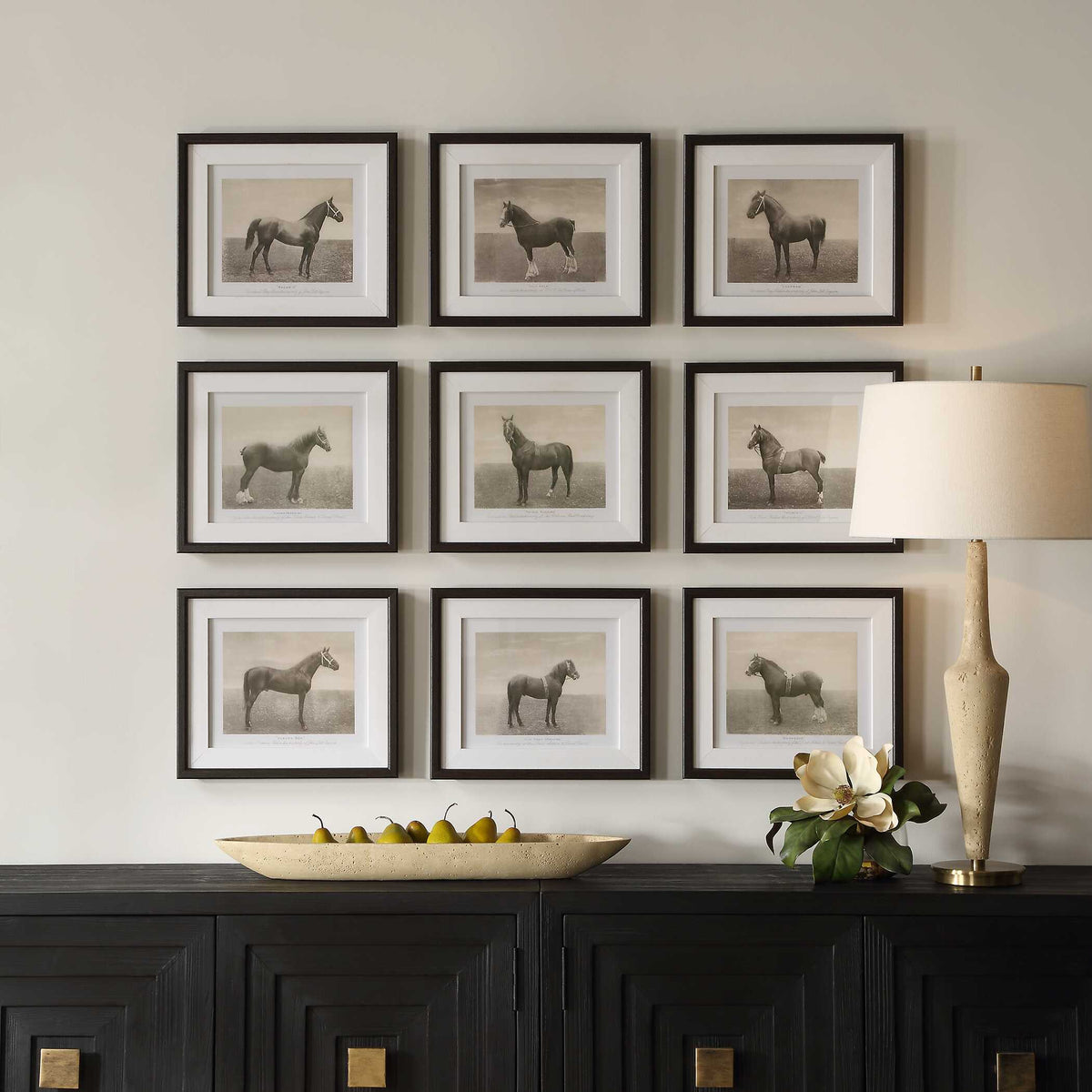 Equine Dynasty Framed Prints Set/9