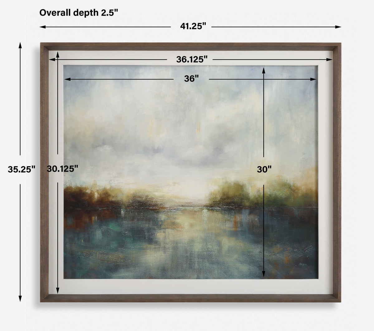 Blue Reverie Framed Abstract Lake Print