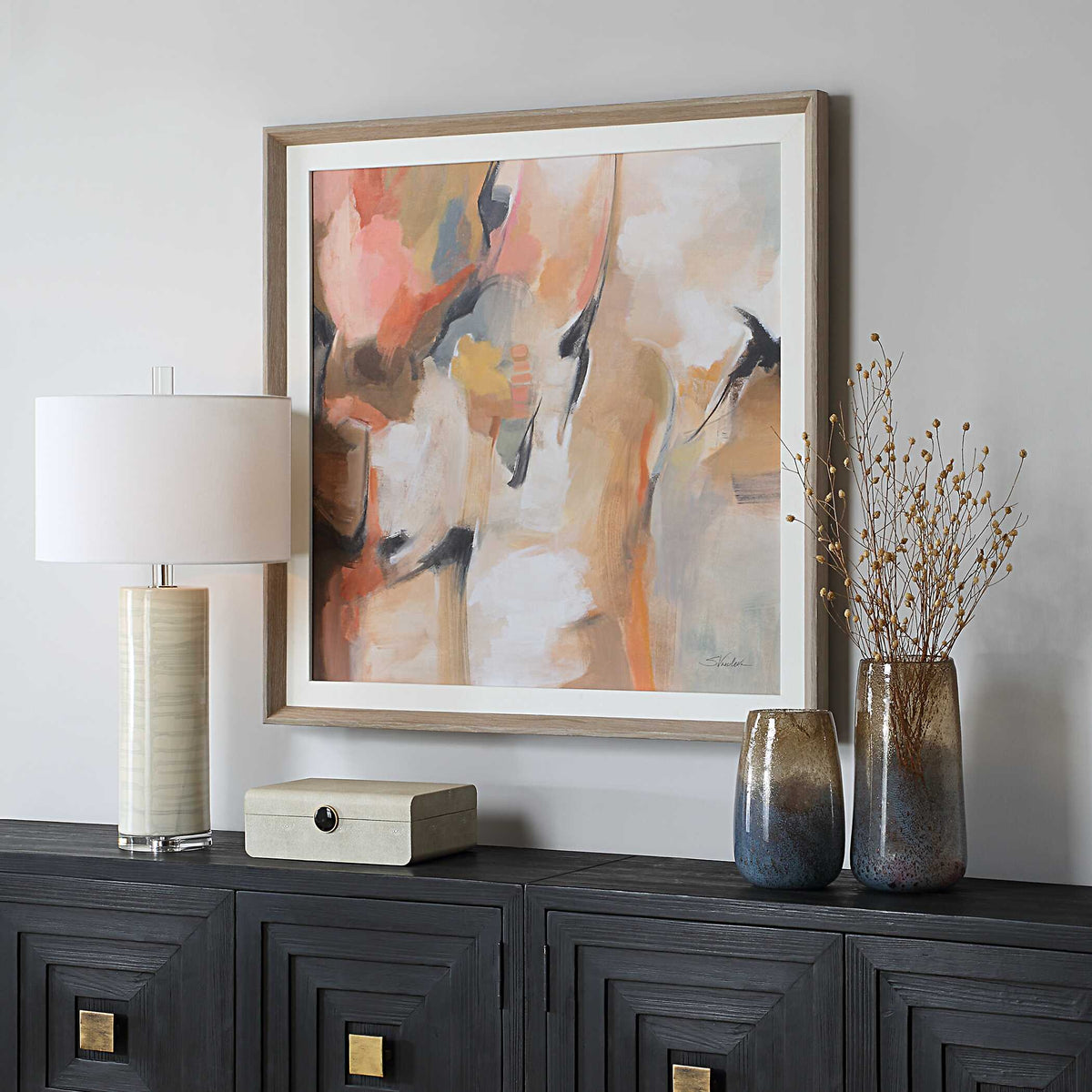 Uphill Framed Abstract Print