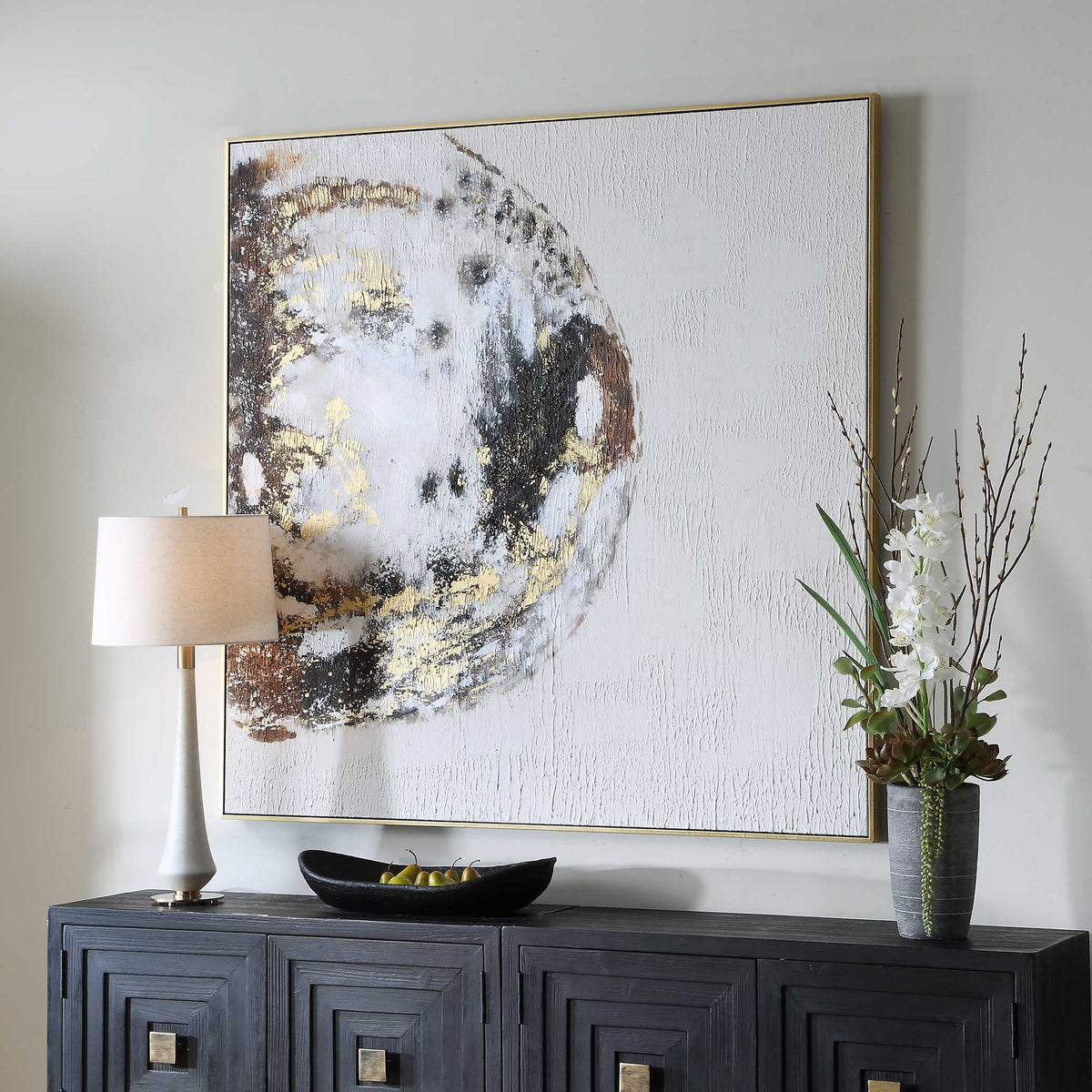 Moon Landing Hand Painted Abstract Art