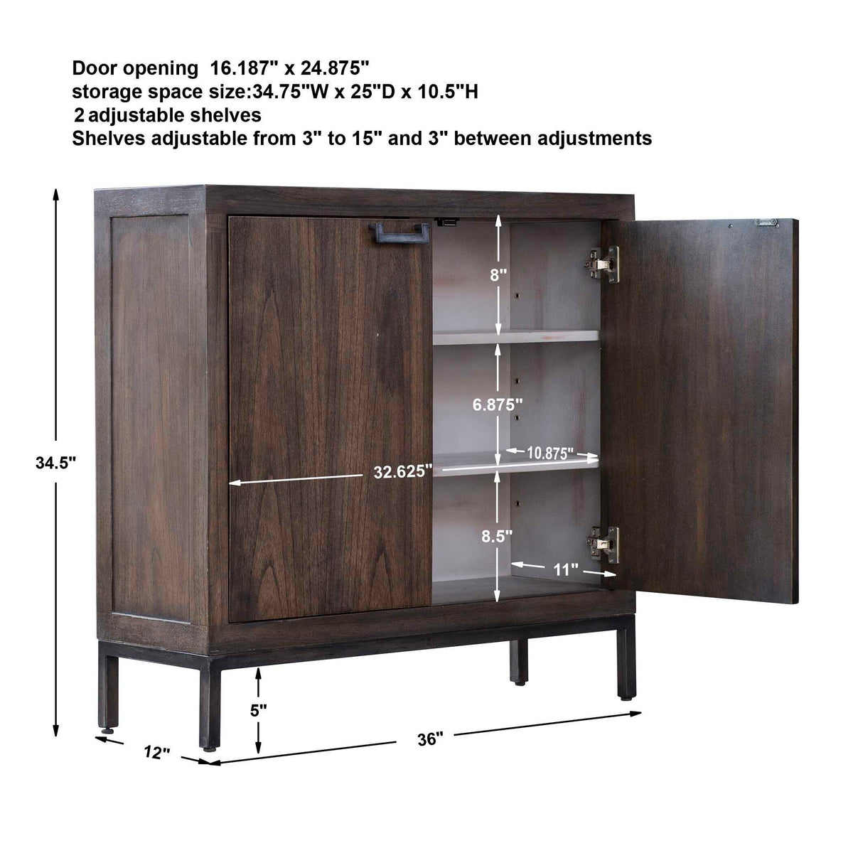 Nadie Light Walnut Console Cabinet