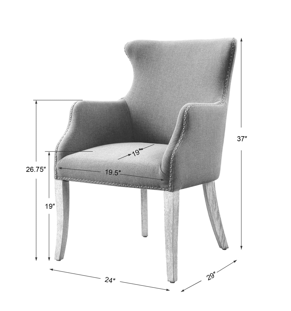 Yareena Blue Wing Chair