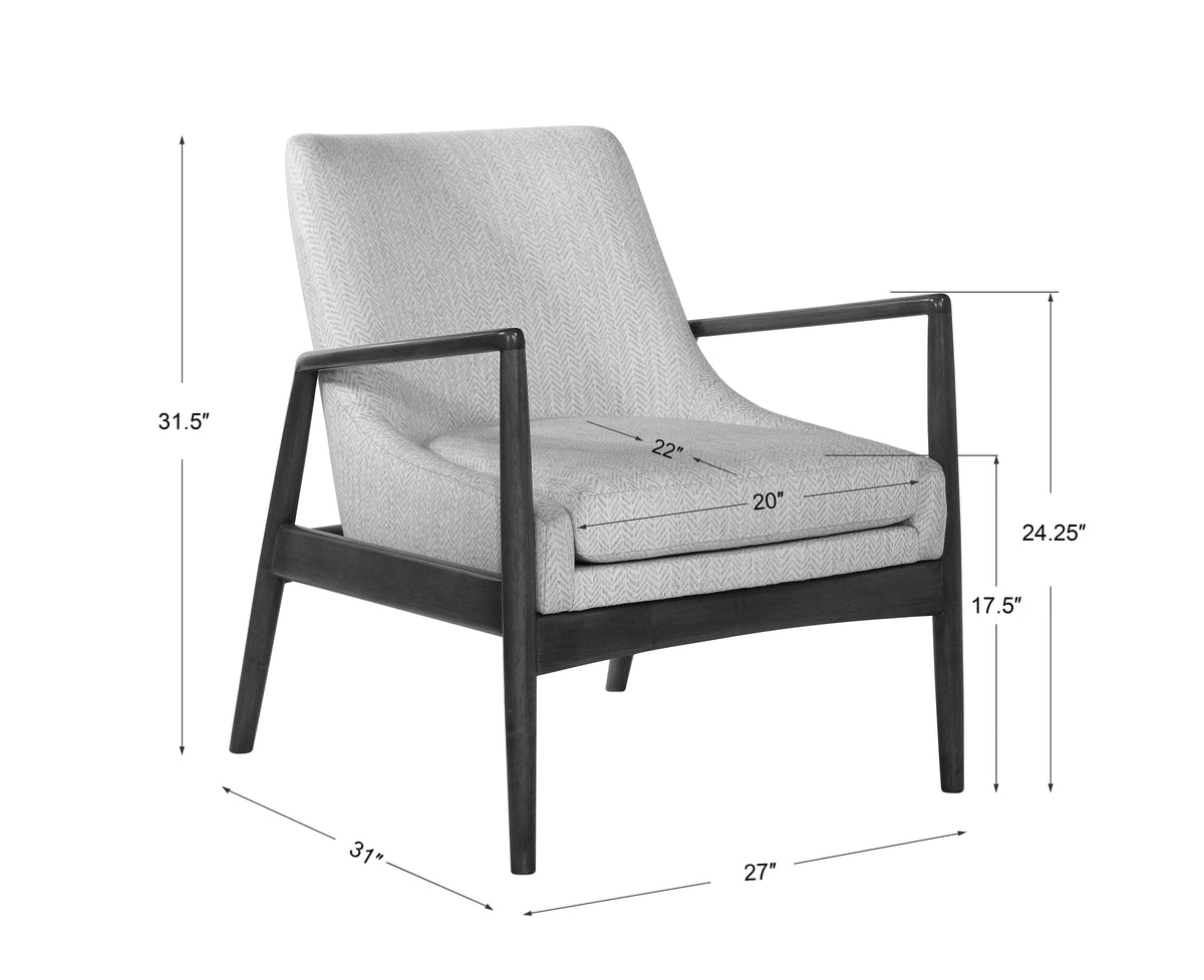 Bev White Accent Chair