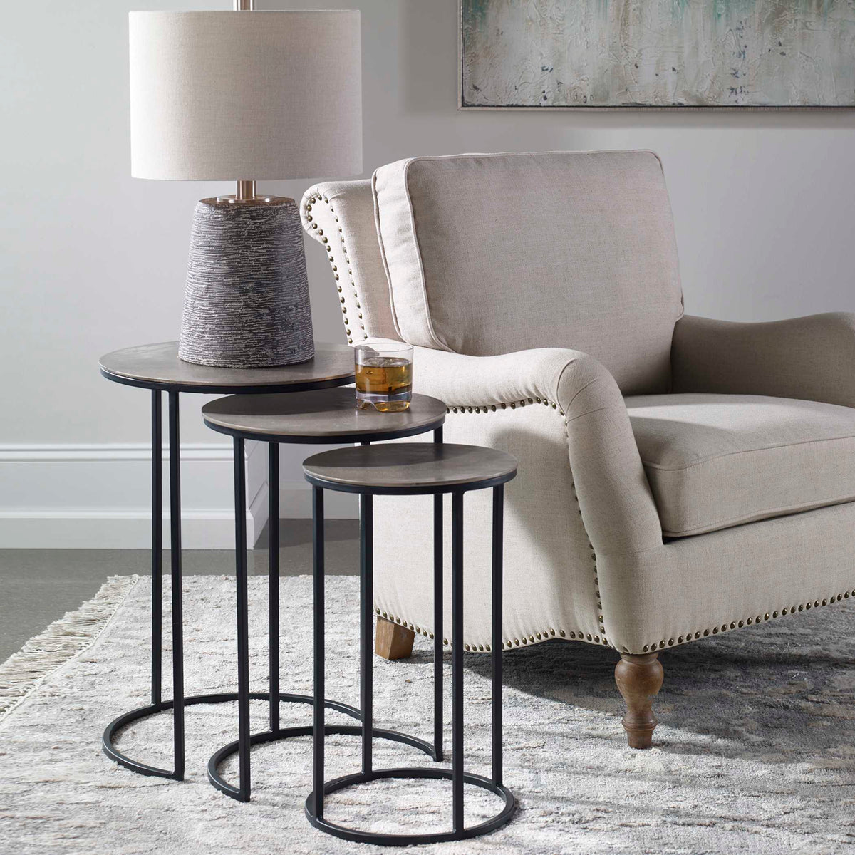 Erik Metal Nesting Tables Set/3