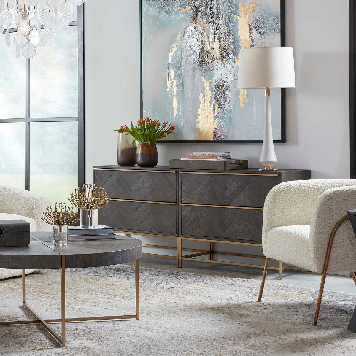 Armistead Dark Walnut Drawer Chest