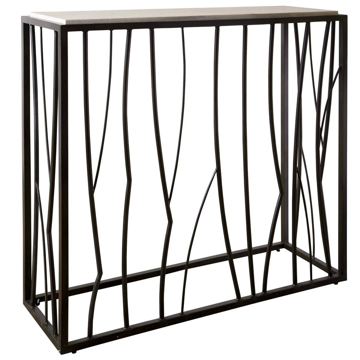Reed Travertine Console Table