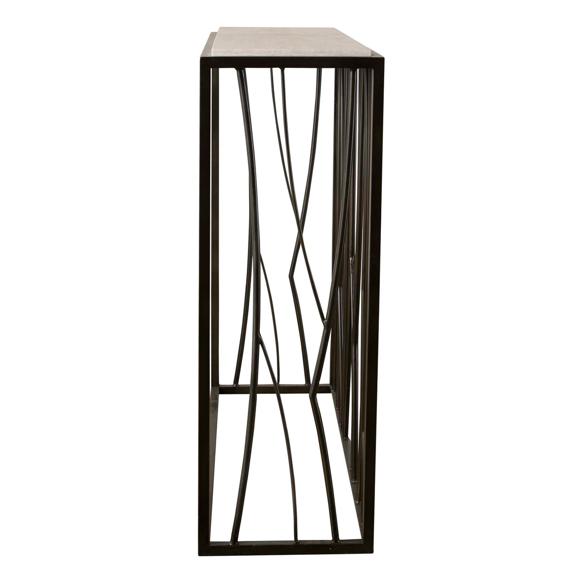 Reed Travertine Console Table