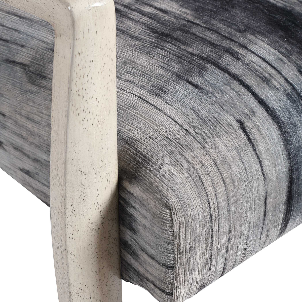 Watercolor Gray Chenille Accent Chair