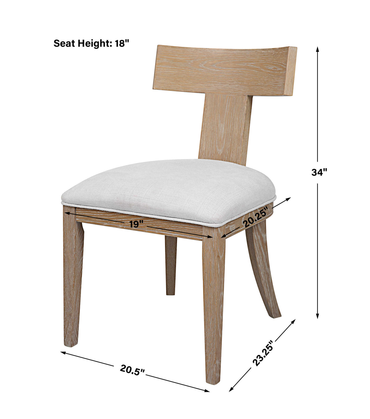 Idris Armless Chair Natural