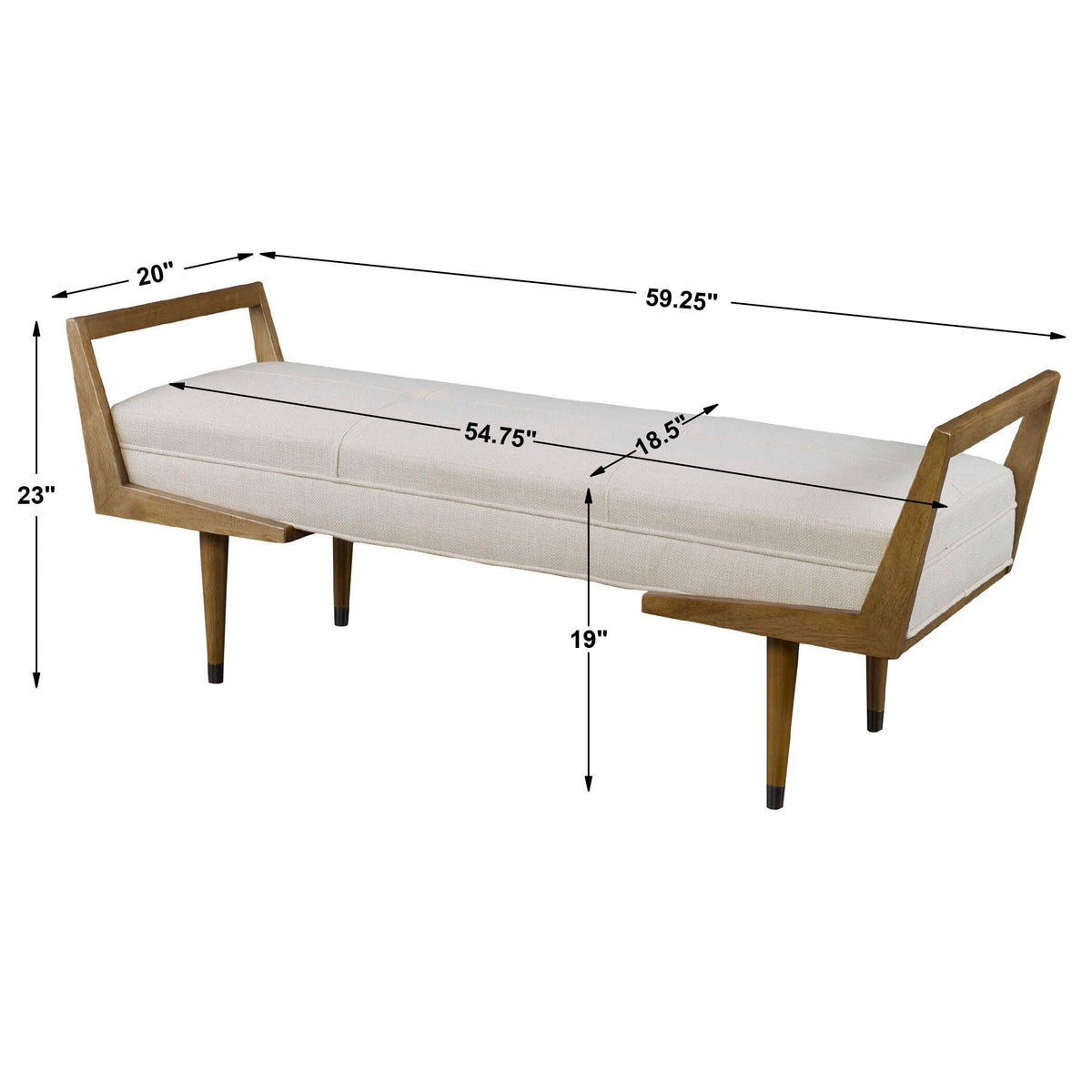 Waylon Modern Ivory Bench