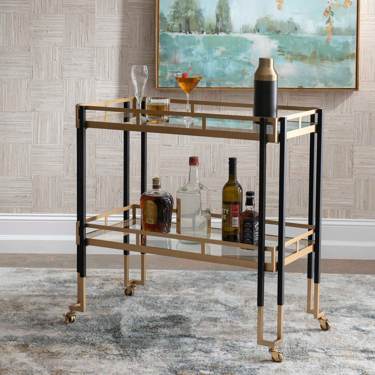 Kentmore Modern Bar Cart