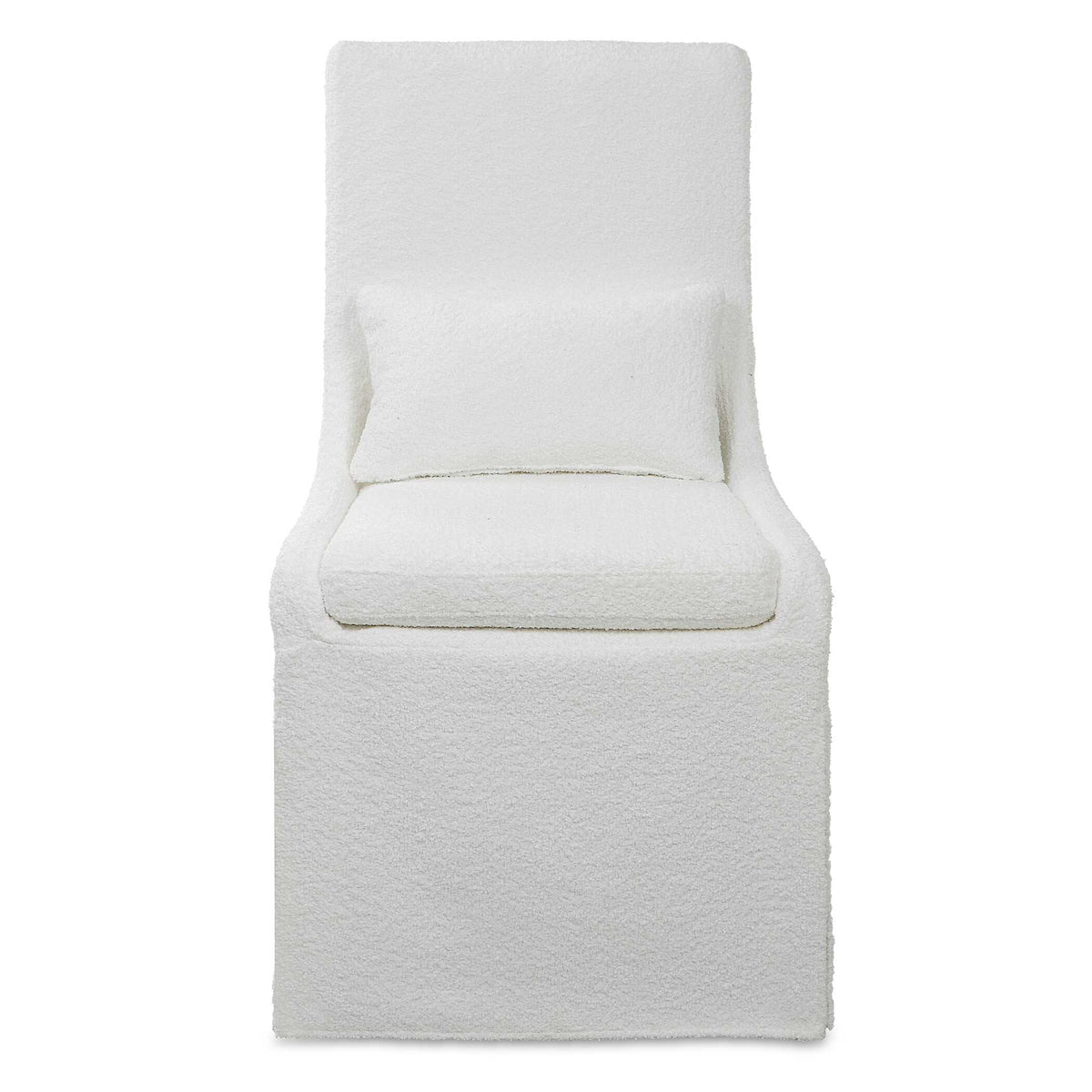 Coley White Armless Chair