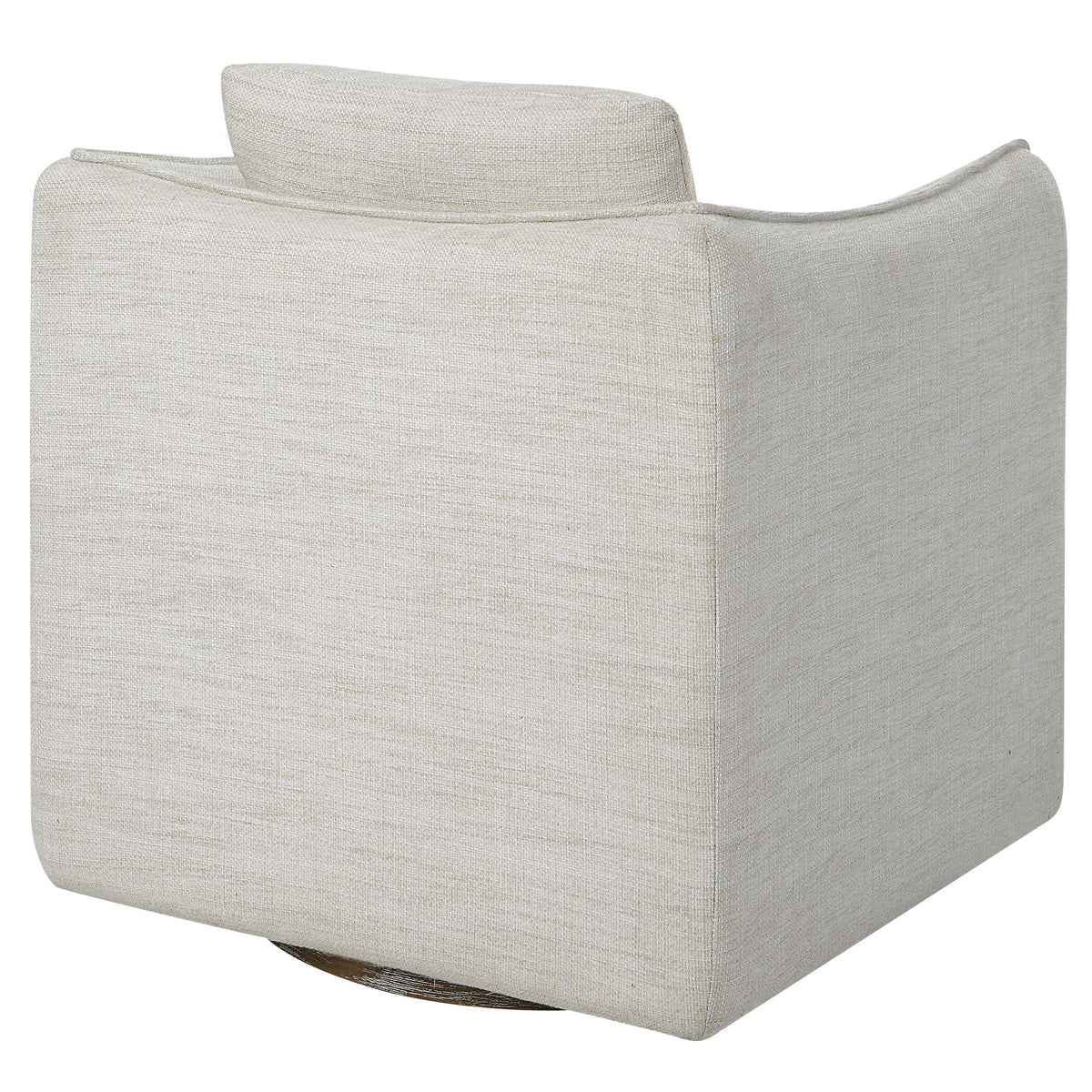 Corben White Swivel Armchair