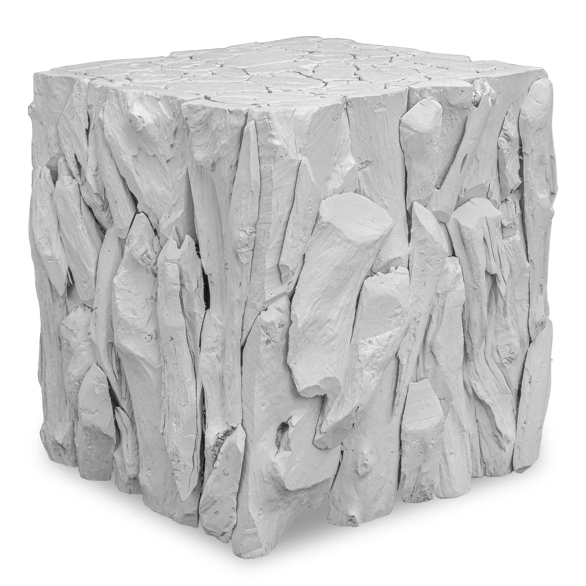 Teak Root White Bunching Cube