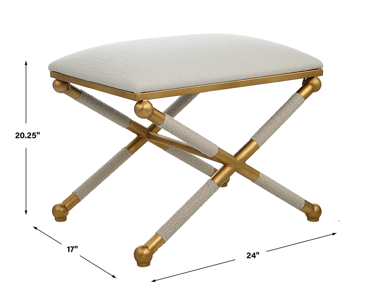 Socialite White Small Bench