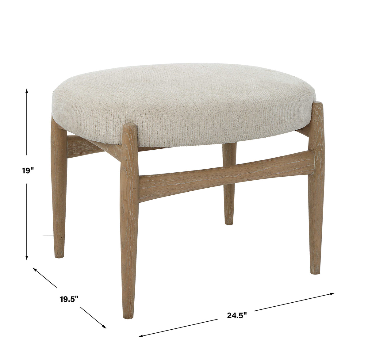 Acrobat Off-White Small Bench