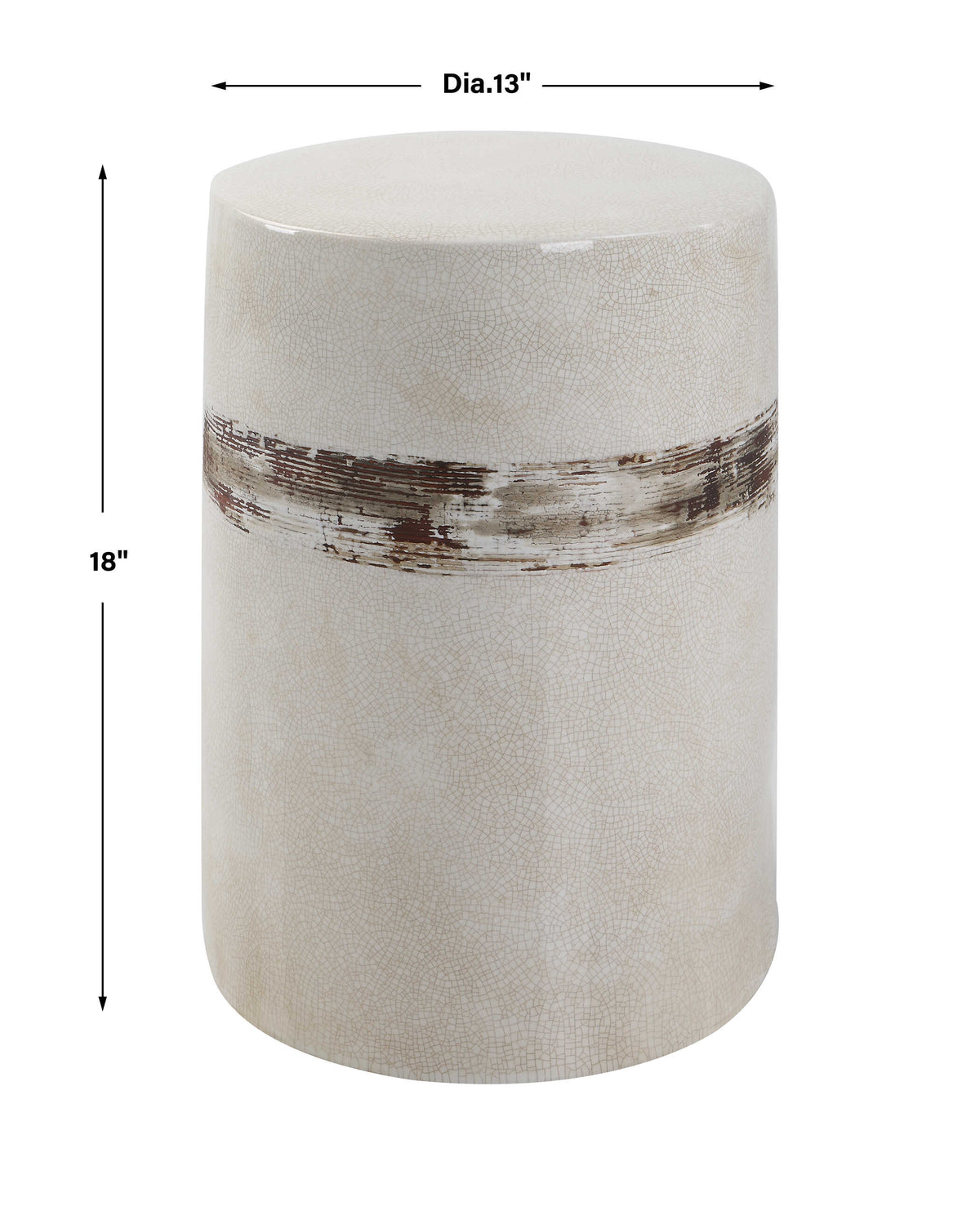 Comanche White Ceramic Garden Stool