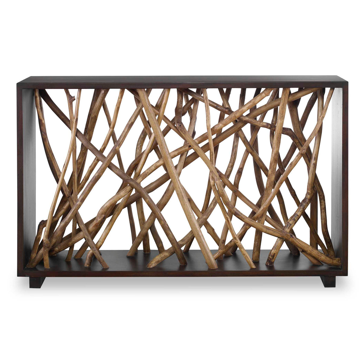 Teak Maze Console Table