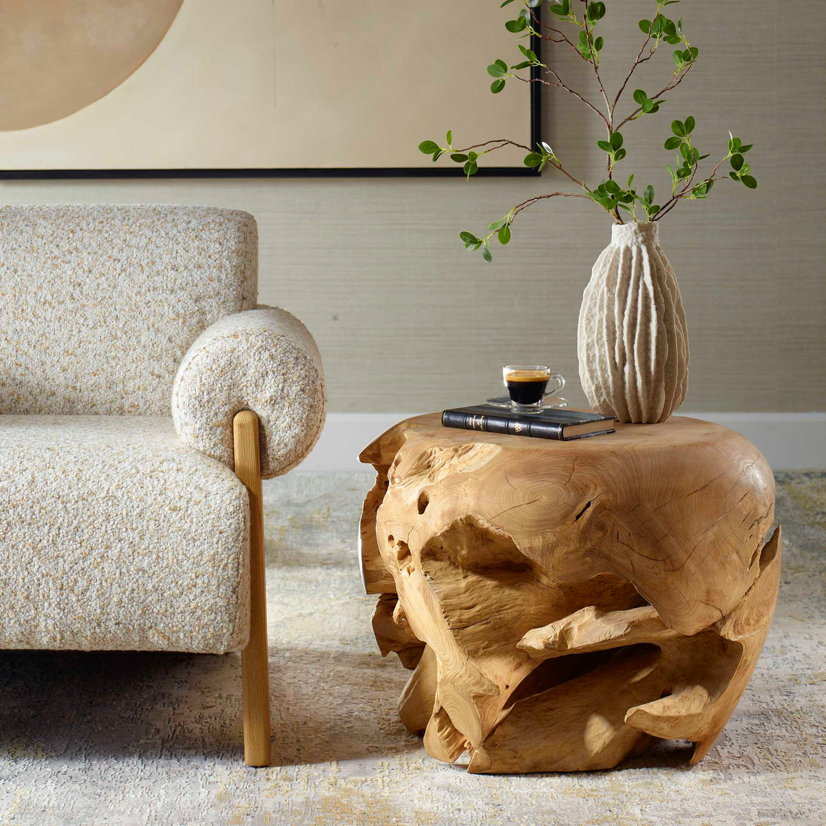 Sola Handcrafted Teak Side Table