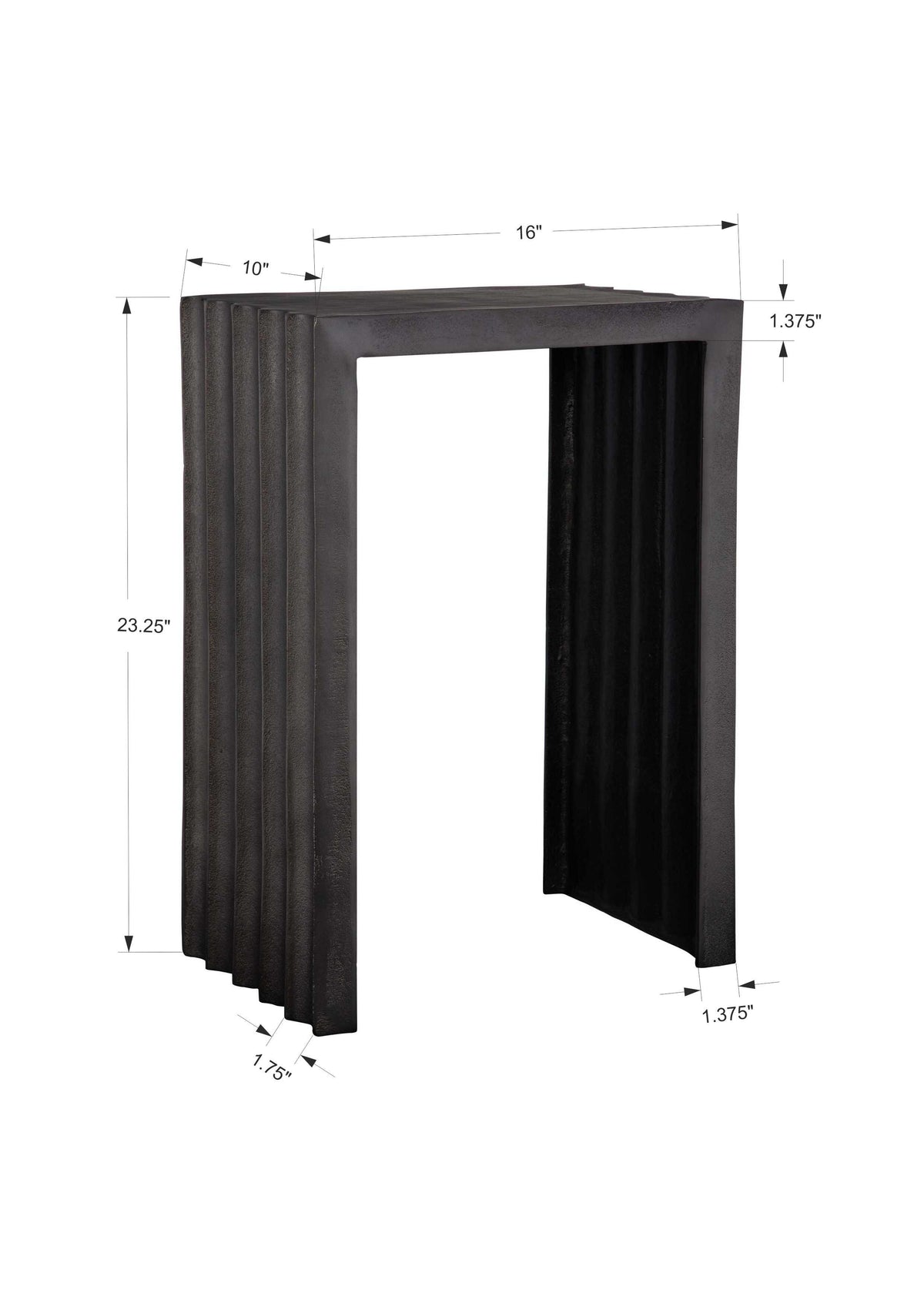 In The Groove Aluminum Accent Table