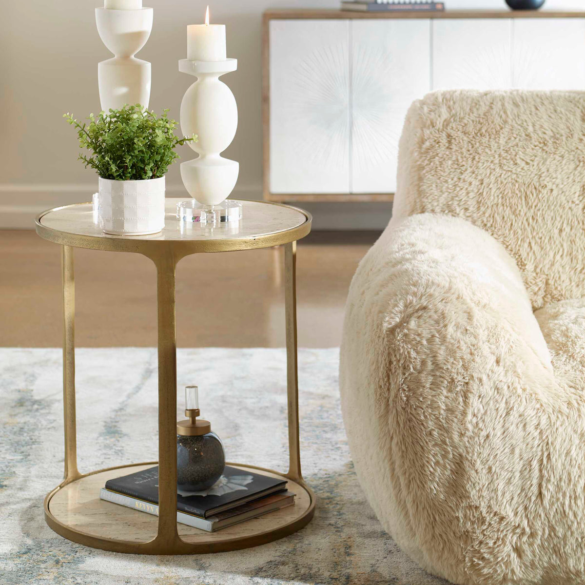 Clench Brass Side Table