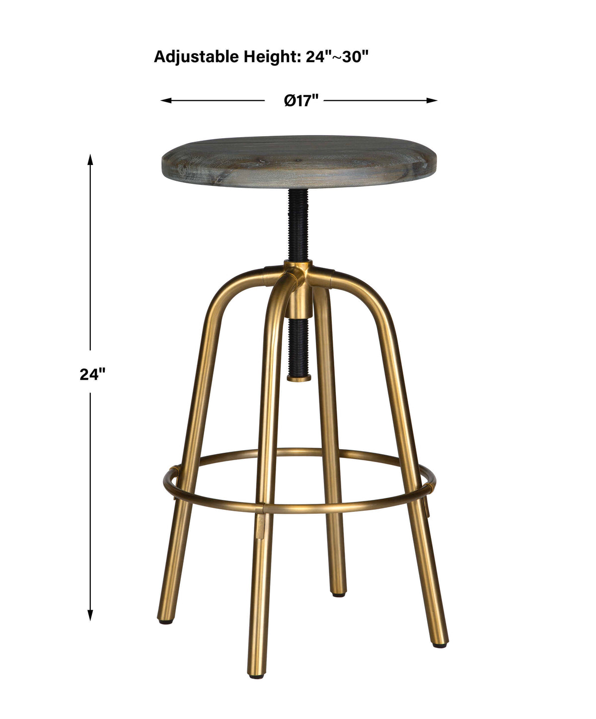 Revolve Brass Counter Stool
