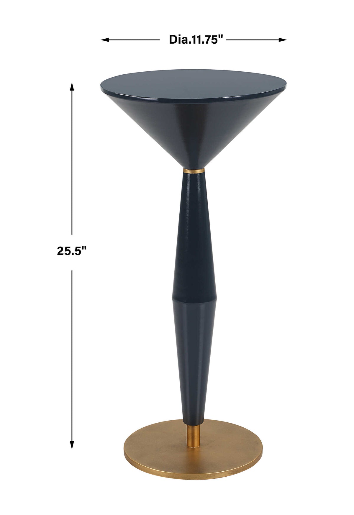 Luster Navy Blue Accent Table