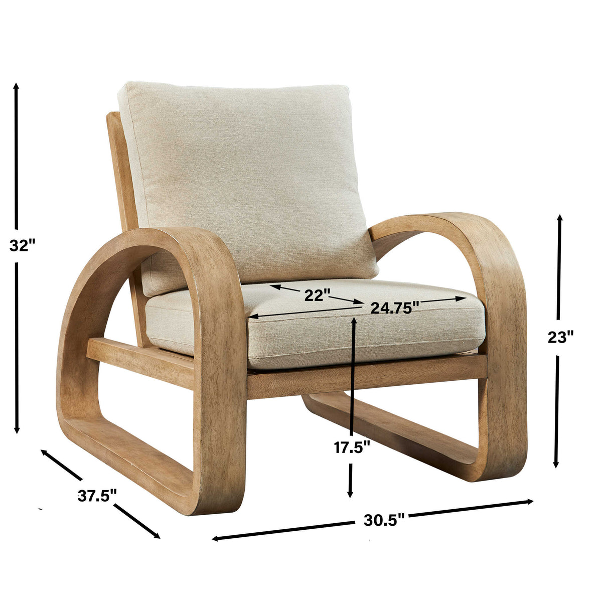 Barbora Wooden Accent Chair
