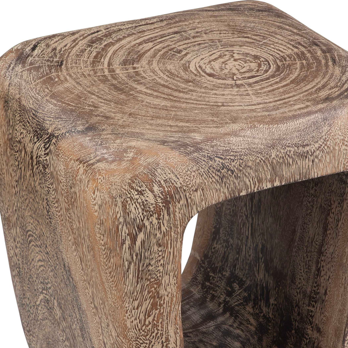 Loophole Bleached Wash Accent Stool